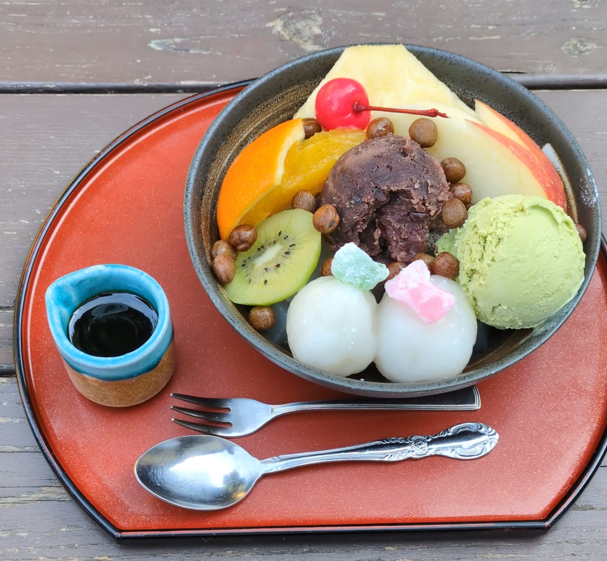 島の茶屋あぶらやのあんみつ