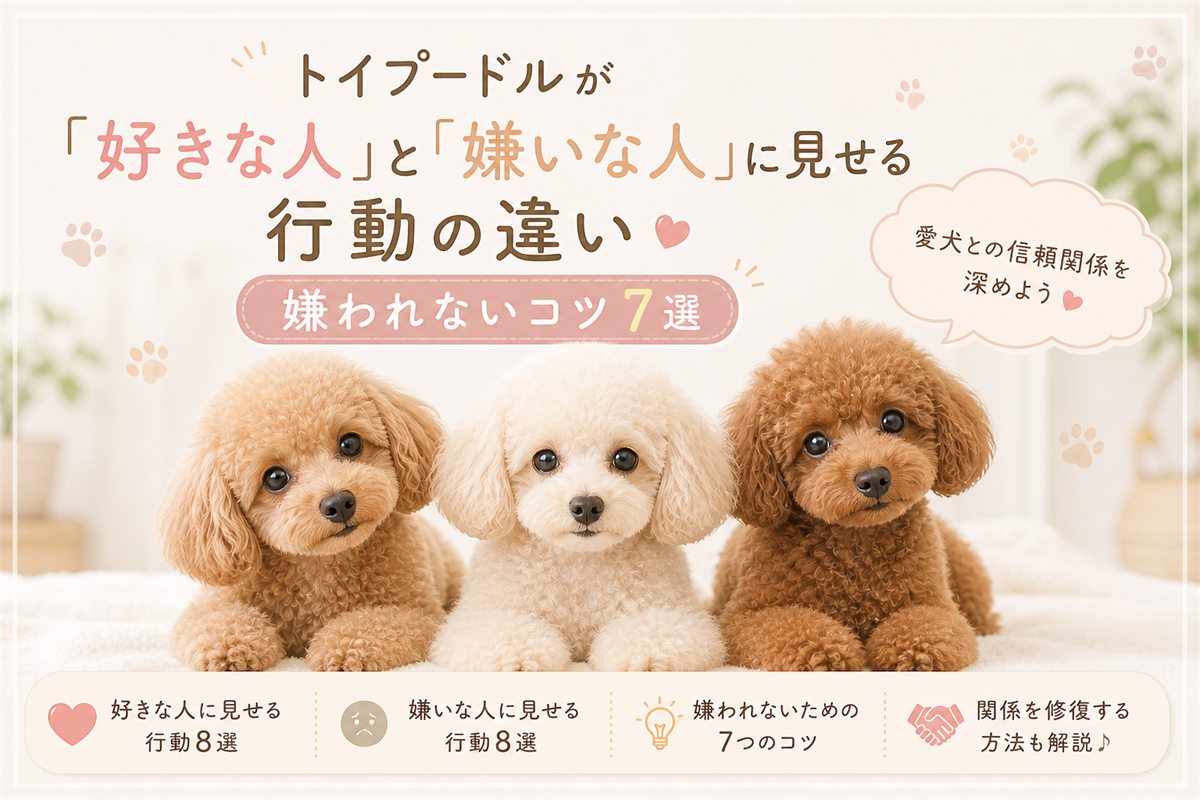 トイプードルが好きな人と嫌いな人に見せる行動の違い