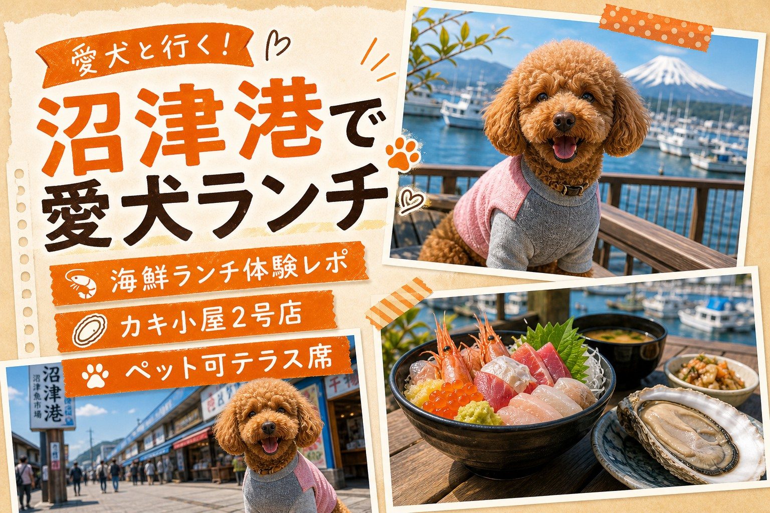 沼津港と愛犬