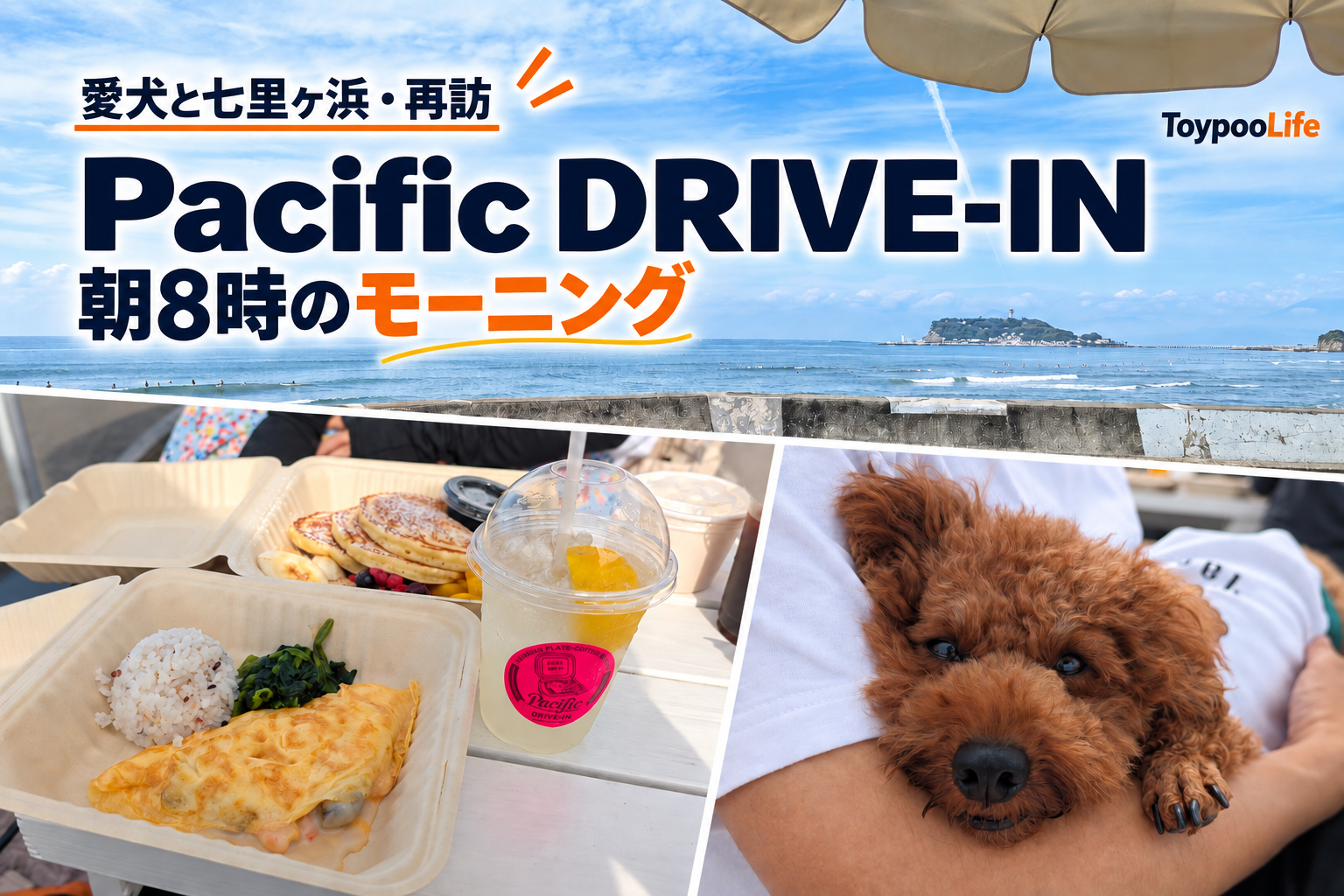 愛犬と七里ヶ浜・再訪 Pacific DRIVE-IN 朝8時のモーニング