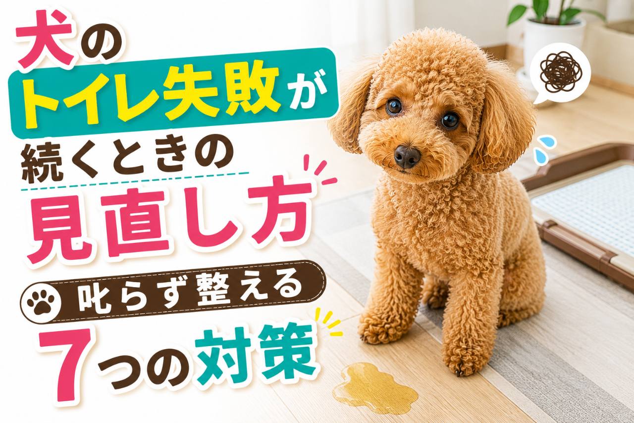 犬のトイレ失敗が続くときの見直し方